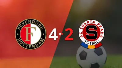 Feyenoord muestra su poderío y derrota a Sparta Praga por 4-2 Feyenoord muestra su poderío y derrota a Sparta Praga por 4-2