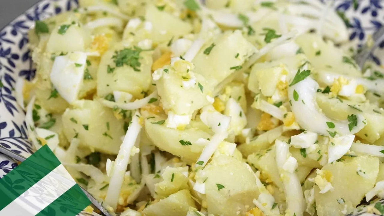 Ensalada de papa y huevo