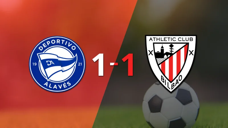 Alavés resolvió su juego de la fecha 17 con un empate 1-1 frente a Athletic Bilbao