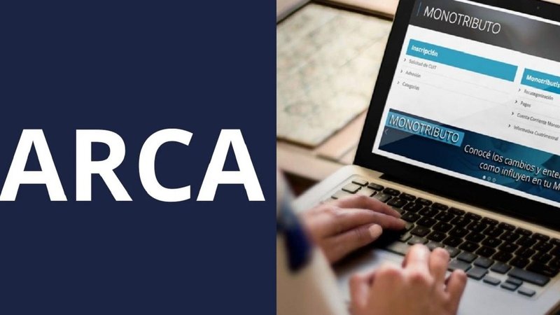 Logo de ARCA y web de monotributo