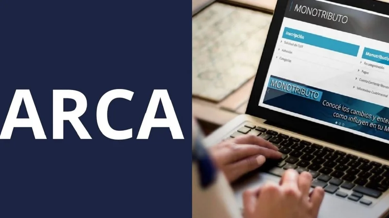 Logo de ARCA y web de monotributo
