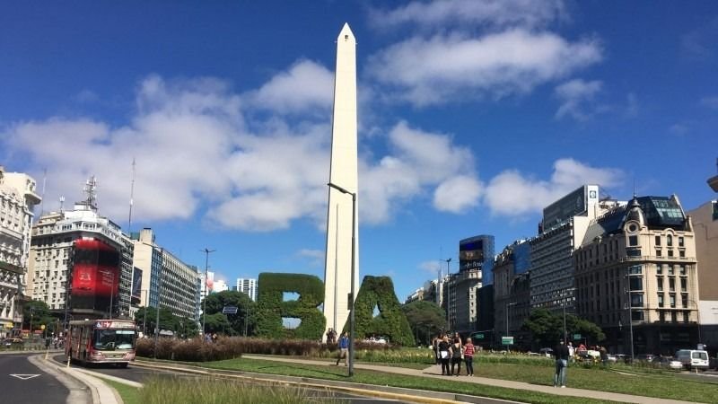 Cielo algo nublado, CABA.