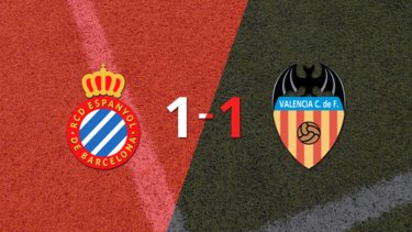 Espanyol y Valencia empataron 1 a 1