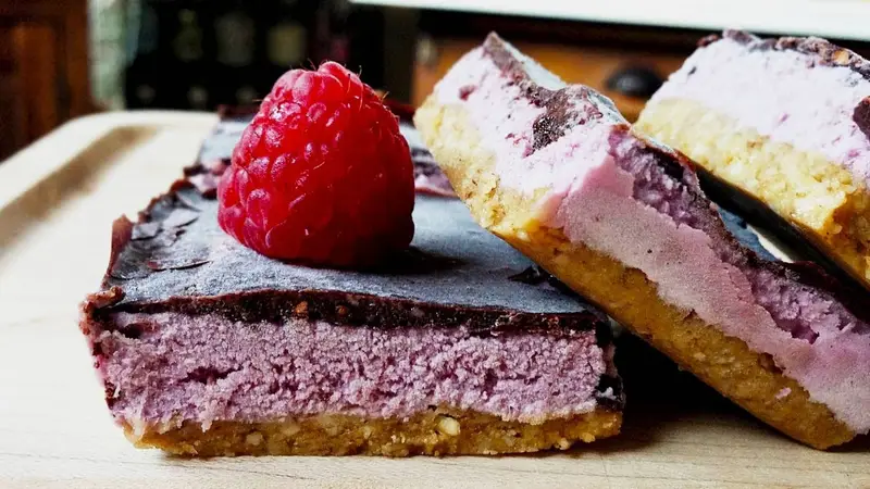 Frutos rojos postre helado