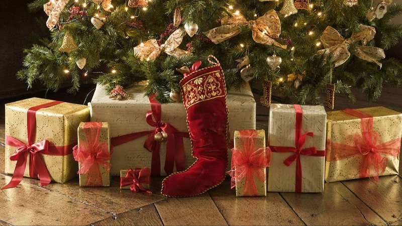 Regalos, árbol de navidad, navidad