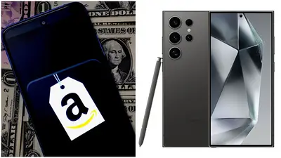 Celular con una etiqueta de Amazon Celular con una etiqueta de Amazon