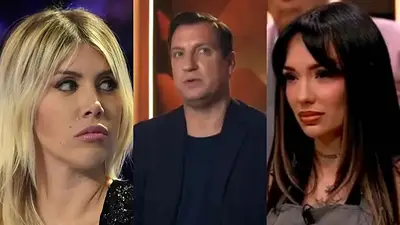 A la izquierda, Wanda Nara; a la derecha, La Joaqui; entre medio, Maxi López. A la izquierda, Wanda Nara; a la derecha, La Joaqui; entre medio, Maxi López.