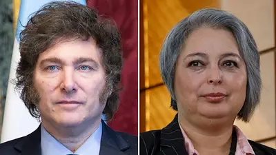 Javier Milei y Jeanette Jara. Javier Milei y Jeanette Jara.