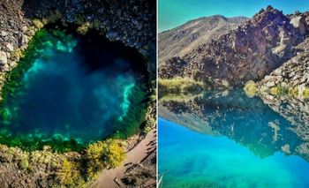 ‪La laguna cristalina de Mendoza que viene de ríos subterráneos | Escapadas