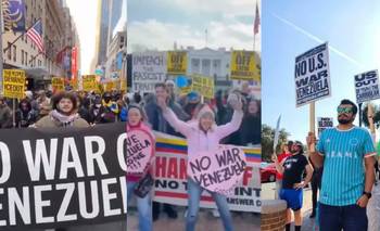 Protestas en EEUU contra la escalada militar de Trump en Venezuela | Conflicto en venezuela