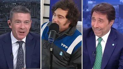 Pablo Rossi, Javier Milei y Eduardo Feinmann Pablo Rossi, Javier Milei y Eduardo Feinmann