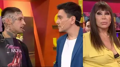 Incómodo momento en el programa de Moria: L-Gante se la pudrió a un periodista. Incómodo momento en el programa de Moria: L-Gante se la pudrió a un periodista.