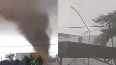 Un remolino de viento golpeó a una localidad de Santa Fe en medio del fuerte temporal que afecta a la región Un remolino de viento golpeó a una localidad de Santa Fe en medio del fuerte temporal que afecta a la región