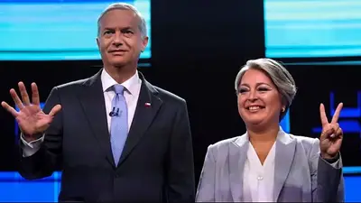José Antonio Kast y Jeannette Jara José Antonio Kast y Jeannette Jara