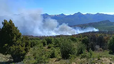 Siguen los incendios forestales en Chubut: se controlaron dos focos, pero continúan los trabajos Siguen los incendios forestales en Chubut: se controlaron dos focos, pero continúan los trabajos
