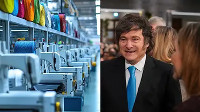 Fábrica textil y Javier Milei Fábrica textil y Javier Milei