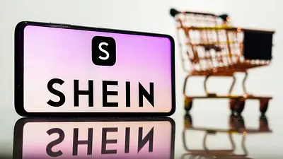 Logo de Shein y un carrito Logo de Shein y un carrito