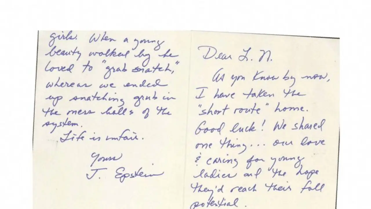 Publican una carta que menciona a Trump, supuestamente enviada por Epstein