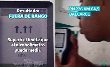 Detuvieron a un conductor con un nivel de alcohol imposible de medir | Provincia de buenos aires