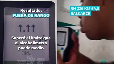 Lo detuvieron para un control de alcoholemia pero hizo saltar el aparato: "Imposible de medir" Lo detuvieron para un control de alcoholemia pero hizo saltar el aparato: "Imposible de medir"