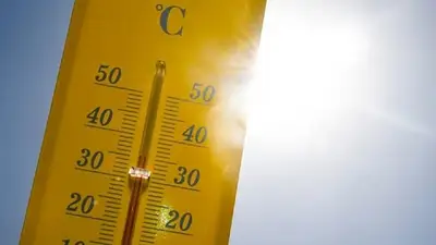 Termómetro bajo el sol Termómetro bajo el sol