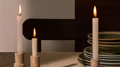 Velas encendidas. Velas encendidas.