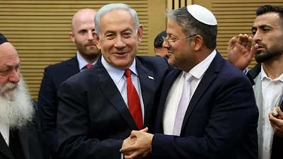 Benjamín Netanyahu e Itamar Ben Gvir Benjamín Netanyahu e Itamar Ben Gvir